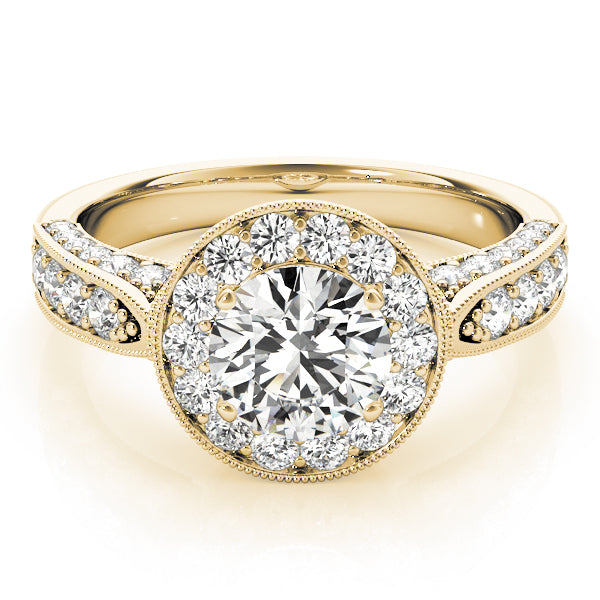 Round Halo Diamond Engagement Ring · 1.77 ct tw
