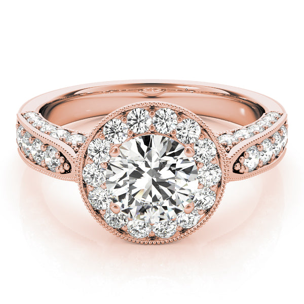Round Halo Diamond Engagement Ring · 1.77 ct tw