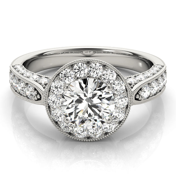 Round Halo Diamond Engagement Ring · 1.77 ct tw