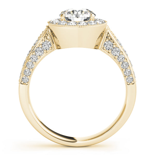 Round Halo Diamond Engagement Ring · 1.77 ct tw