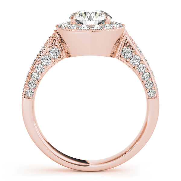 Round Halo Diamond Engagement Ring · 1.77 ct tw