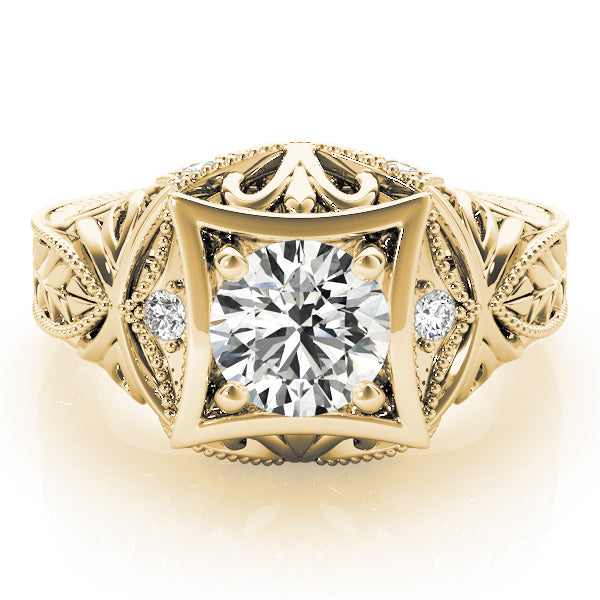 Round Antique Diamond Engagement Ring · 1.05 ct tw