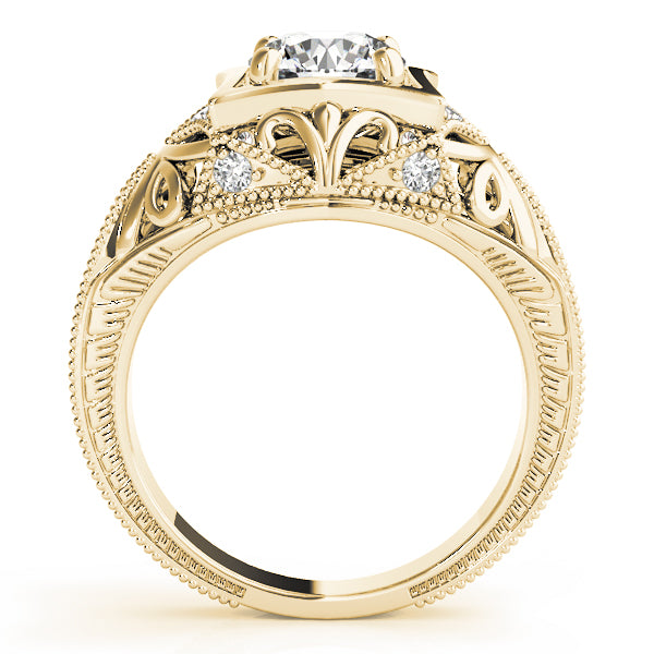 Round Antique Diamond Engagement Ring · 1.05 ct tw
