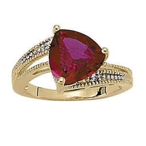 Trillion Gemstone Fashion Ring · 0.02 ct tw