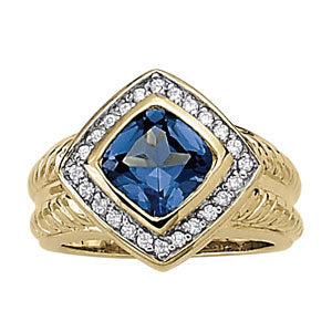 Cushion Princess Gemstone Fashion Ring · 0.24 ct tw