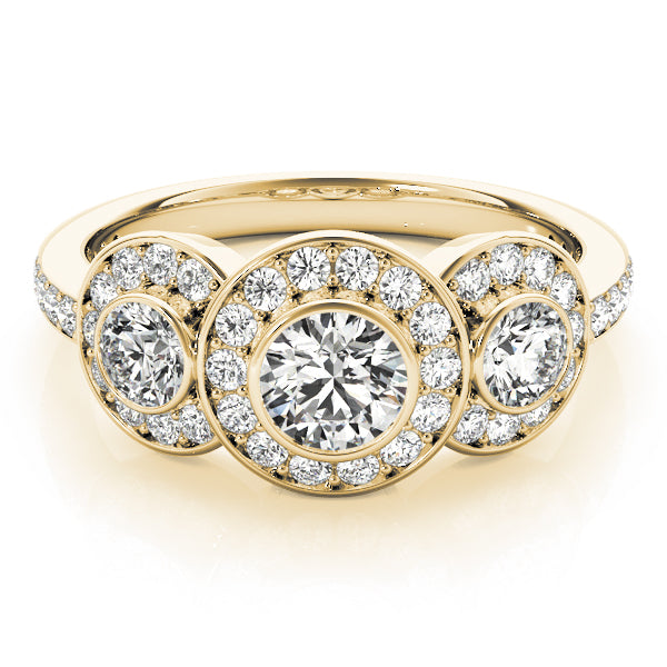 Round Three-Stone Diamond Engagement Ring · 1.73 ct tw