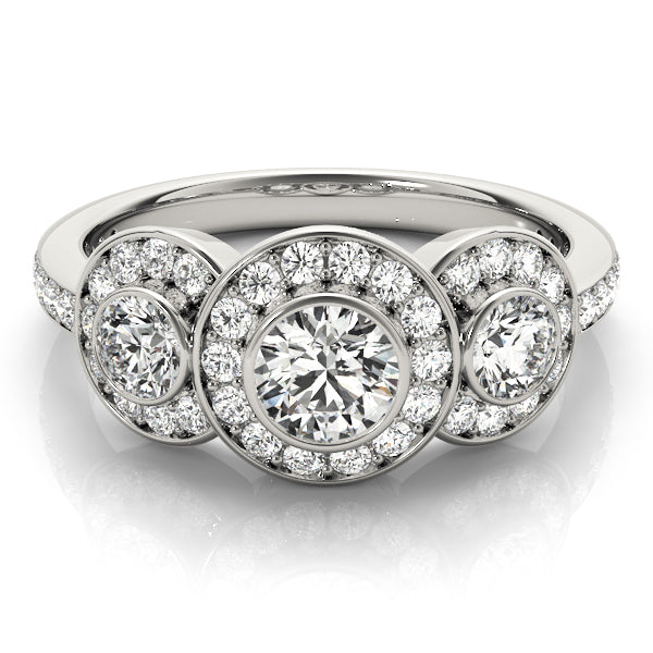 Round Three-Stone Diamond Engagement Ring · 1.73 ct tw
