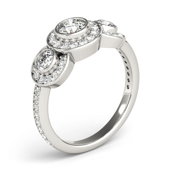 Round Three-Stone Diamond Engagement Ring · 1.73 ct tw