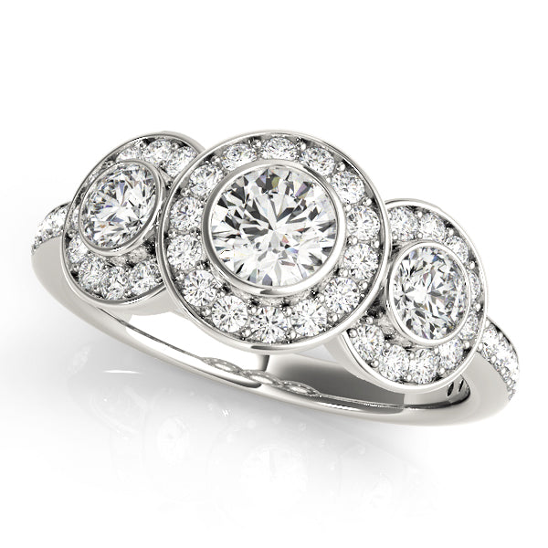 Round Three-Stone Diamond Engagement Ring · 1.98 ct tw