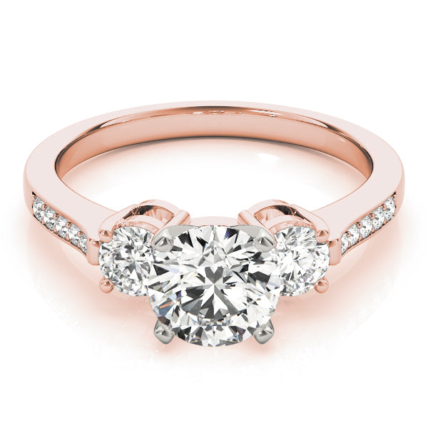 Round Three-Stone Diamond Engagement Ring · 0.48 ct tw