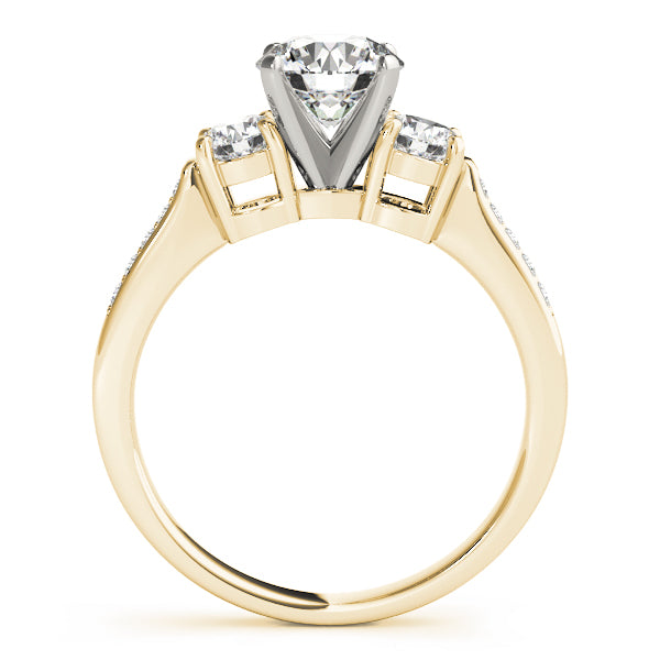 Round Three-Stone Diamond Engagement Ring · 0.78 ct tw