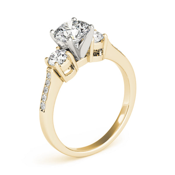Round Three-Stone Diamond Engagement Ring · 0.78 ct tw