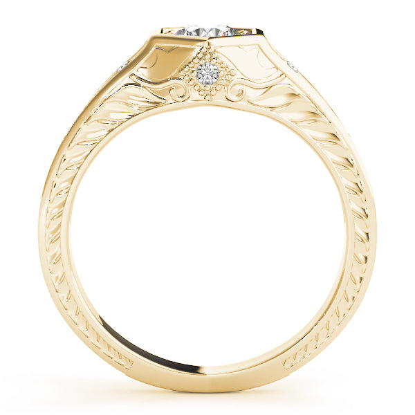 Round Antique Diamond Engagement Ring · 1.03 ct tw