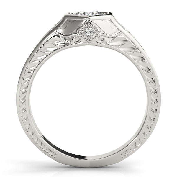 Round Antique Diamond Engagement Ring · 0.36 ct tw