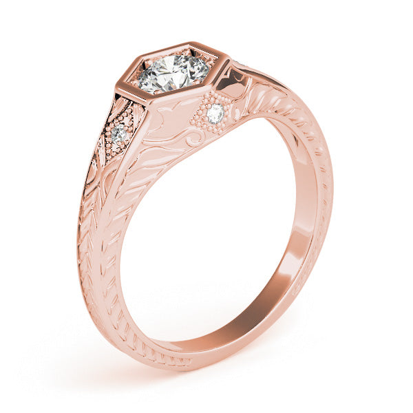 Round Antique Diamond Engagement Ring · 1.03 ct tw