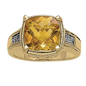 Cushion Princess Gemstone Fashion Ring · 0.06 ct tw