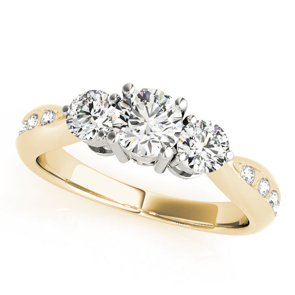 Round Three-Stone Diamond Engagement Ring · 0.79 ct tw
