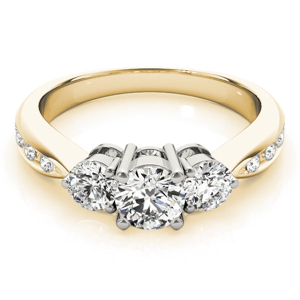 Round Three-Stone Diamond Engagement Ring · 0.79 ct tw