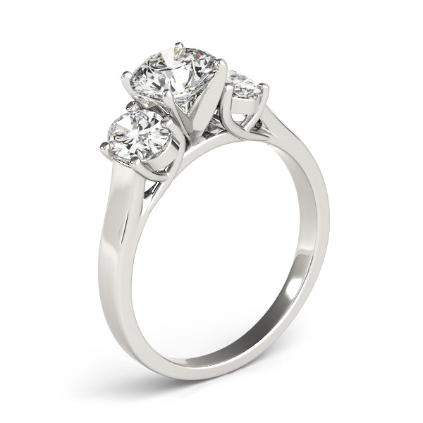 Oval Three-Stone Diamond Engagement Ring · 0.30 ct tw