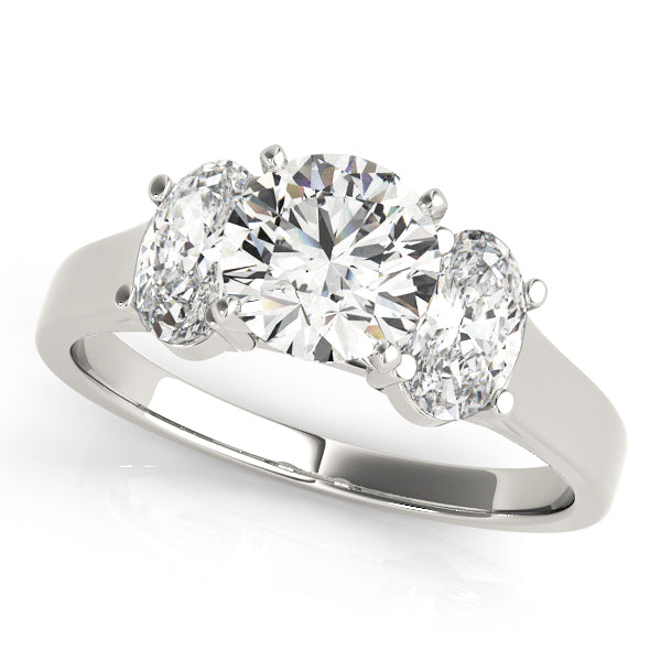 Oval Three-Stone Diamond Engagement Ring · 0.76 ct tw