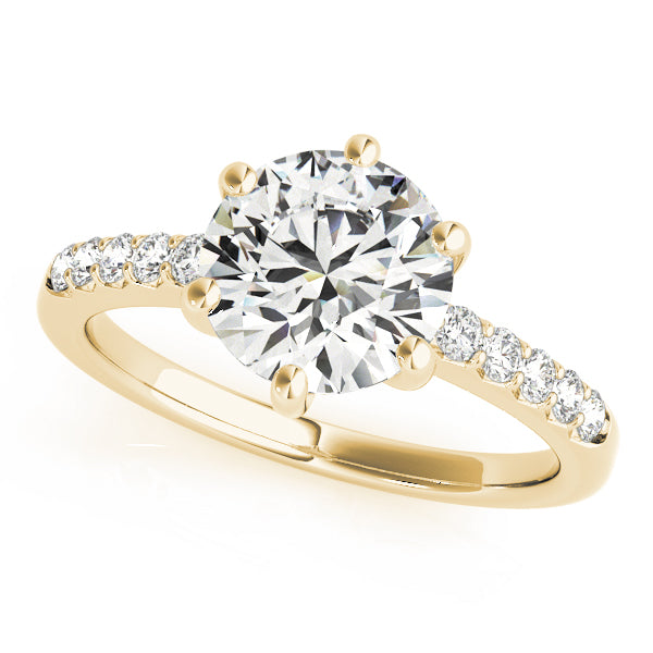 Round Single Row Prong Set Diamond Engagement Ring · 1.17 ct tw
