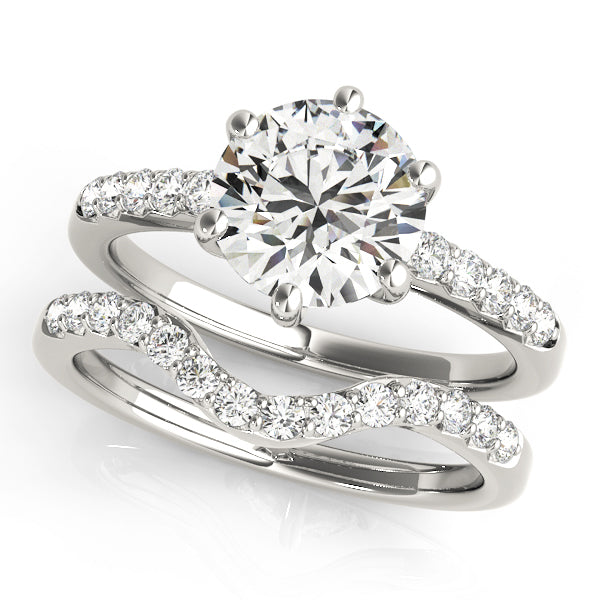 Round Single Row Prong Set Diamond Engagement Ring · 1.17 ct tw