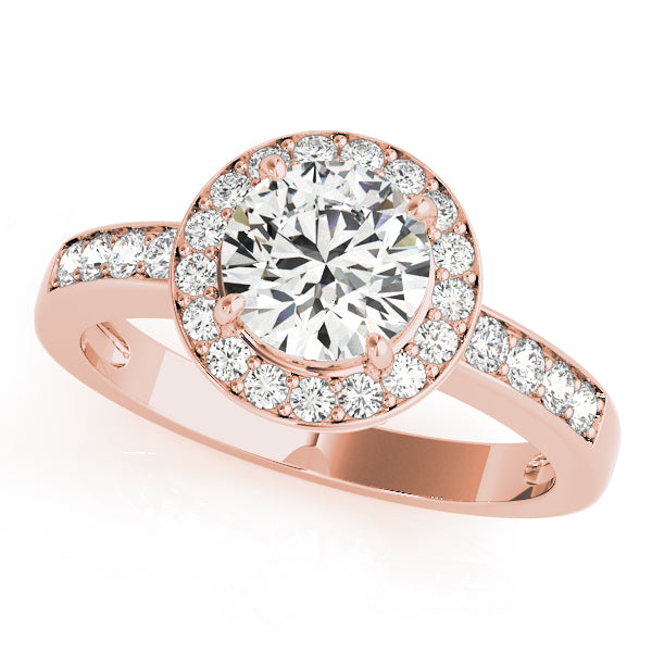 Round Halo Diamond Engagement Ring · 1.95 ct tw