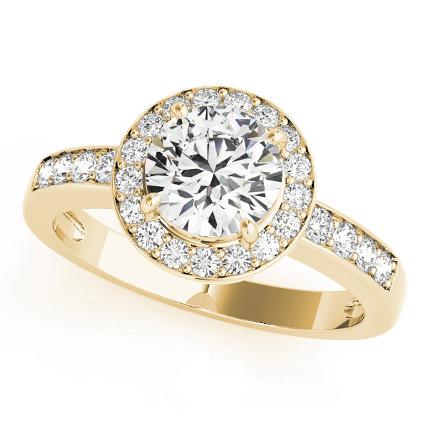 Round Halo Diamond Engagement Ring · 1.95 ct tw