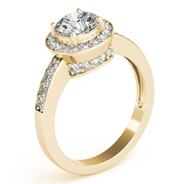 Round Halo Diamond Engagement Ring · 1.42 ct tw