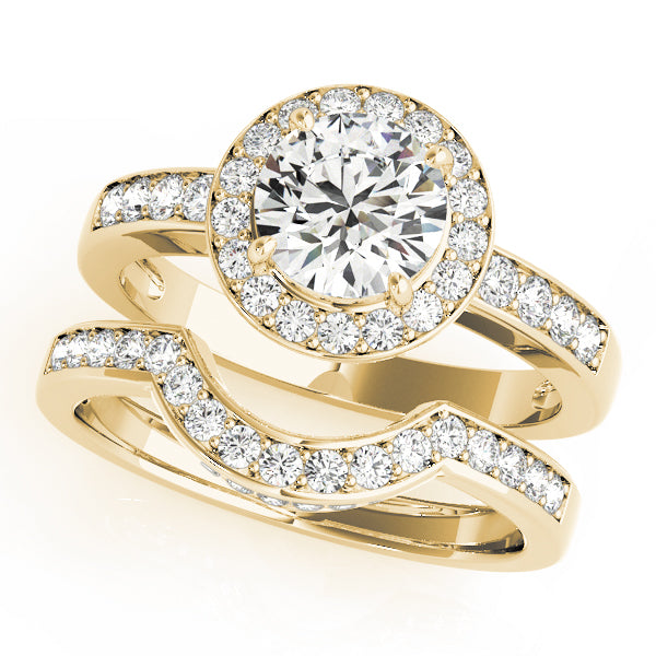 Round Halo Diamond Engagement Ring · 0.52 ct tw