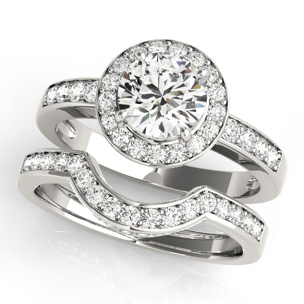 Round Halo Diamond Engagement Ring · 0.81 ct tw