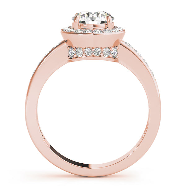 Round Halo Diamond Engagement Ring · 0.52 ct tw