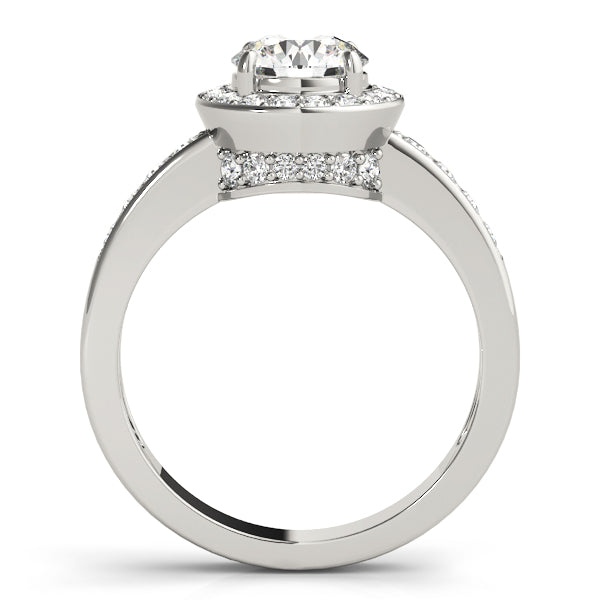 Round Halo Diamond Engagement Ring · 1.07 ct tw