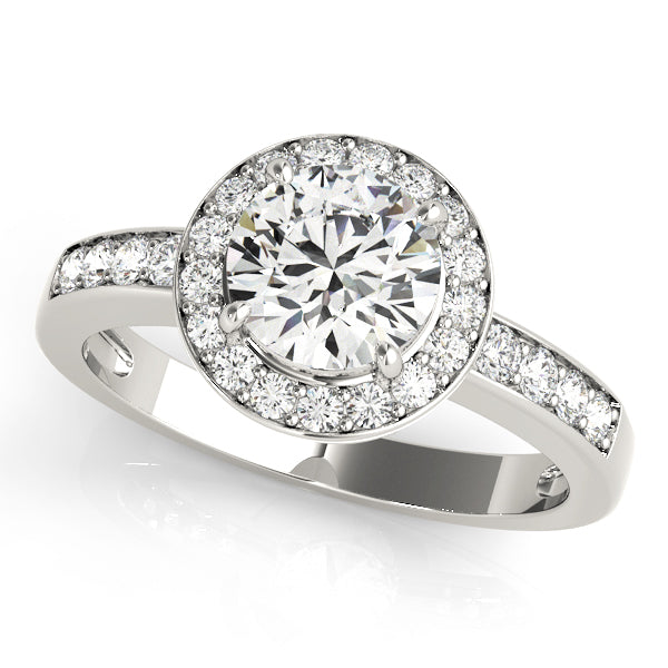 Round Halo Diamond Engagement Ring · 0.81 ct tw