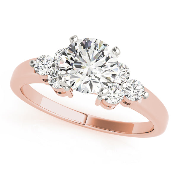 Cluster Sides Diamond Engagement Ring · 0.84 ct tw