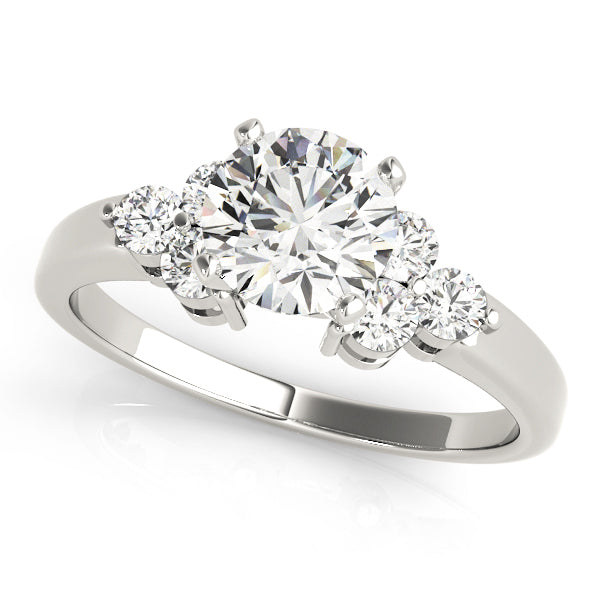 Cluster Sides Diamond Engagement Ring · 0.36 ct tw