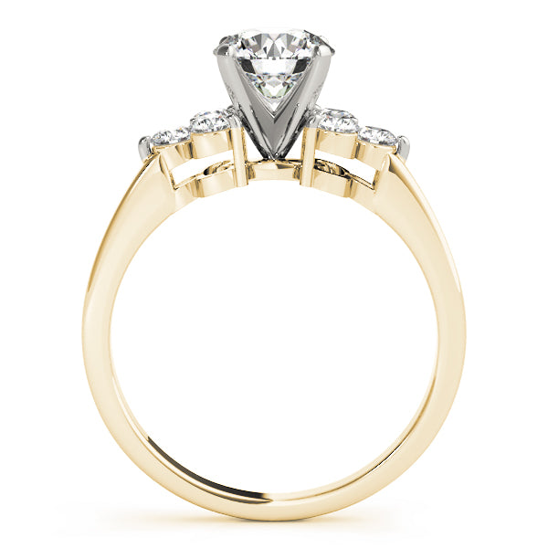 Cluster Sides Diamond Engagement Ring · 0.84 ct tw