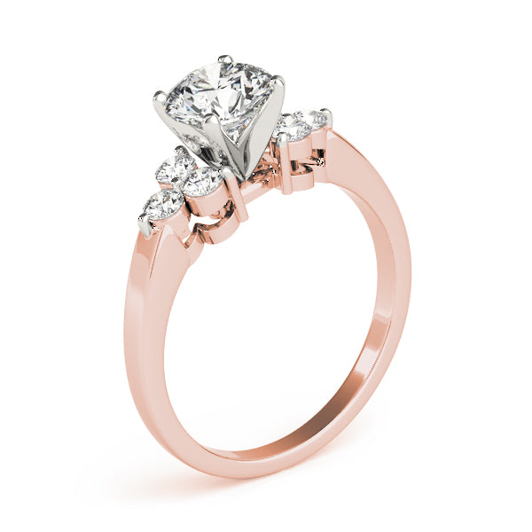 Cluster Sides Diamond Engagement Ring · 0.36 ct tw