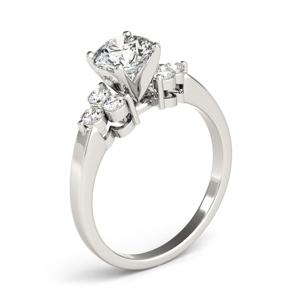 Cluster Sides Diamond Engagement Ring · 0.36 ct tw