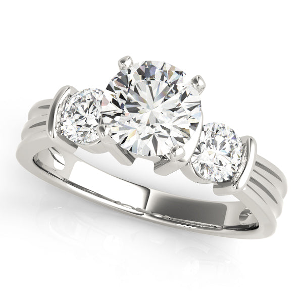 Round Three-Stone Diamond Engagement Ring · 0.50 ct tw