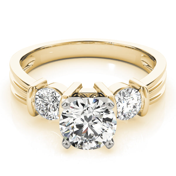 Round Three-Stone Diamond Engagement Ring · 0.50 ct tw