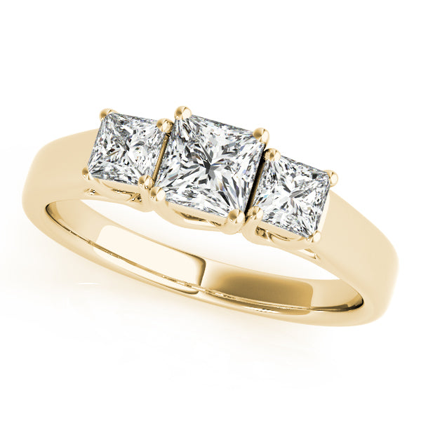 Square Three-Stone Princess Diamond Engagement Ring · 0.89 ct tw