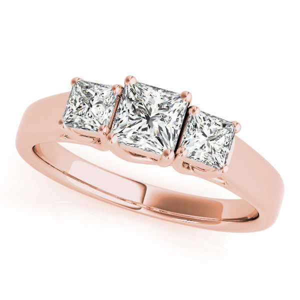 Square Three-Stone Princess Diamond Engagement Ring · 0.89 ct tw