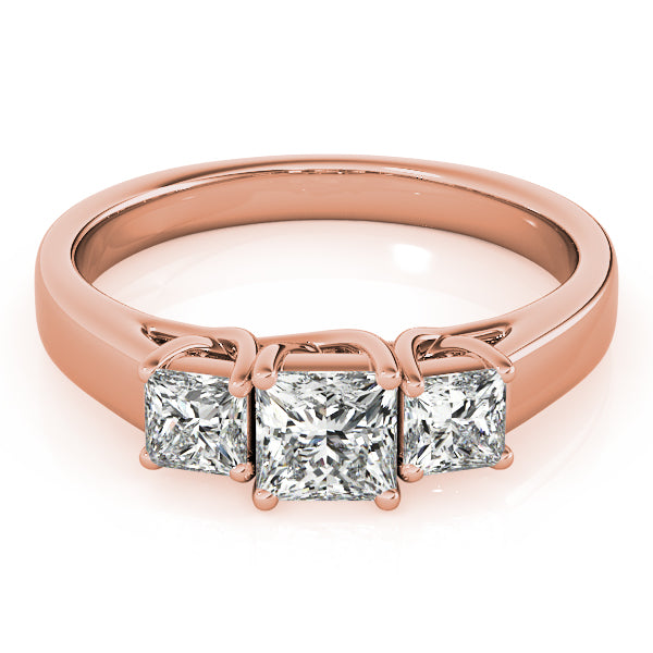 Square Three-Stone Princess Diamond Engagement Ring · 0.89 ct tw