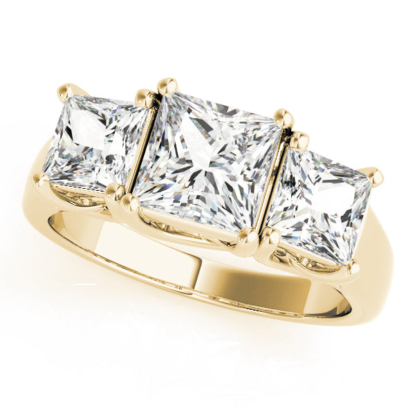 Square Three-Stone Princess Diamond Engagement Ring · 2.55 ct tw