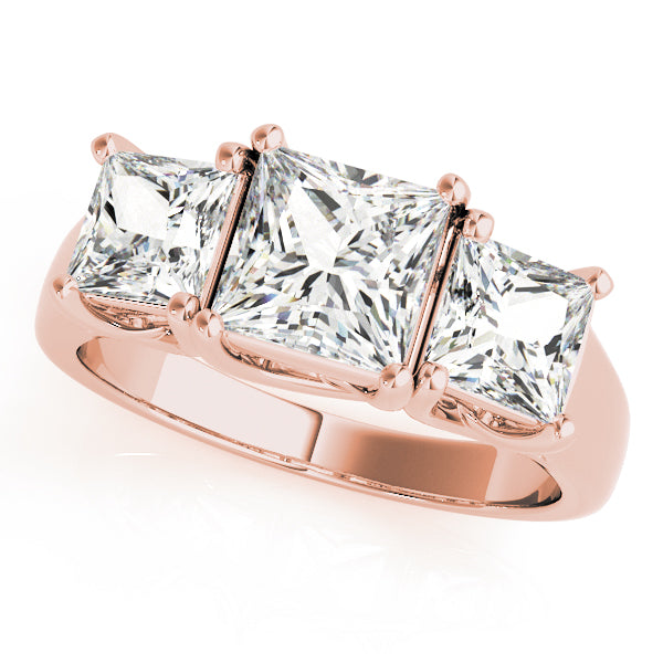 Square Three-Stone Princess Diamond Engagement Ring · 2.55 ct tw
