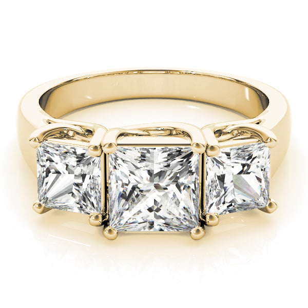 Square Three-Stone Princess Diamond Engagement Ring · 2.55 ct tw