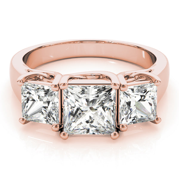 Square Three-Stone Princess Diamond Engagement Ring · 2.55 ct tw