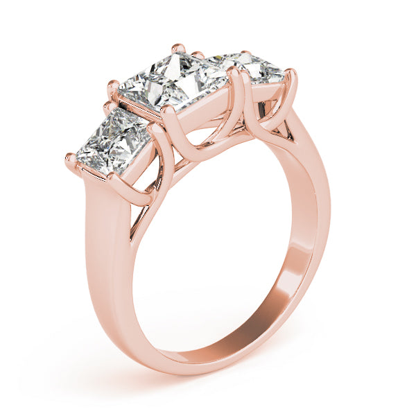 Square Three-Stone Princess Diamond Engagement Ring · 2.85 ct tw