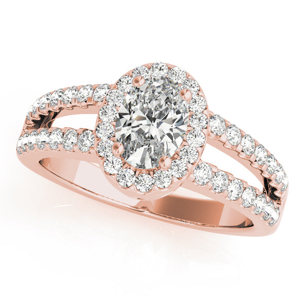 Oval Halo Diamond Fashion Ring · 0.54 ct tw